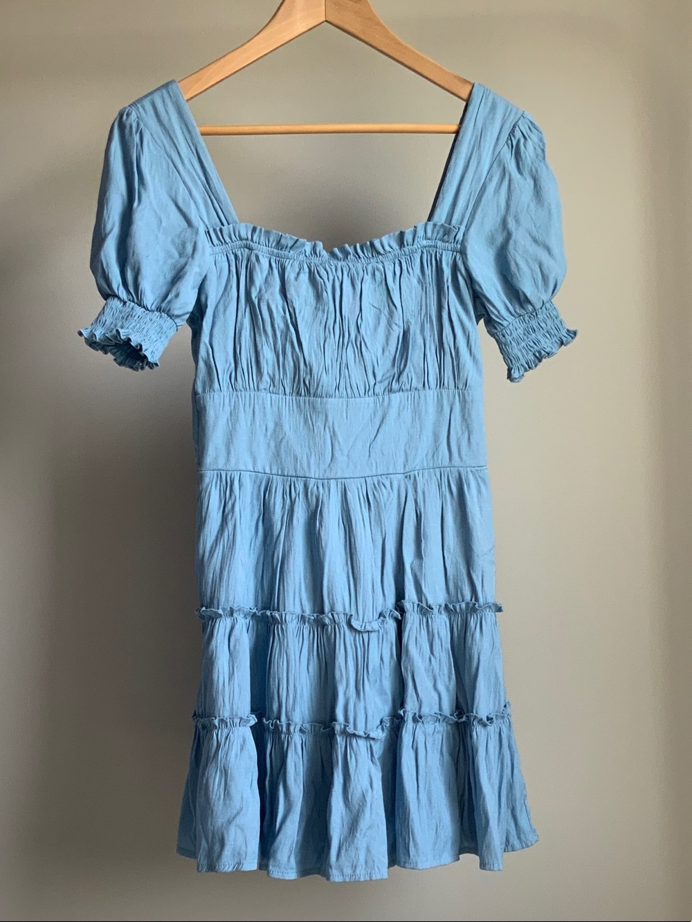 Trixxi Blue Ruffled Dress